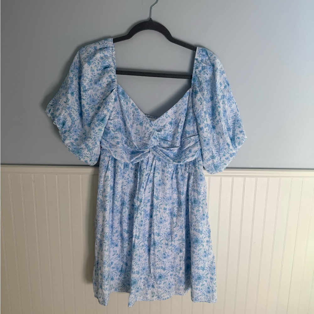 Blue & White Size L Altard State Floral Dress